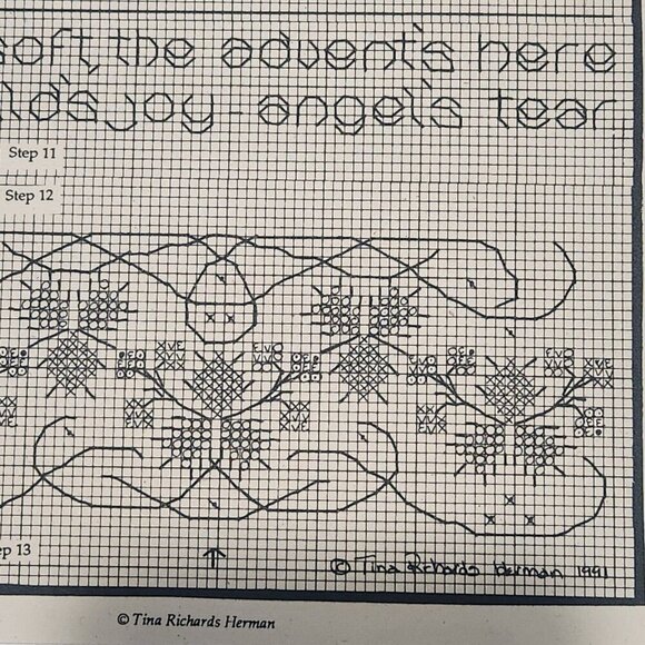 Shepherd's Bush NEW Cross Stitch Kit An Advent Sampler 1991 Kit Complete Holiday - Picture 6 of 6